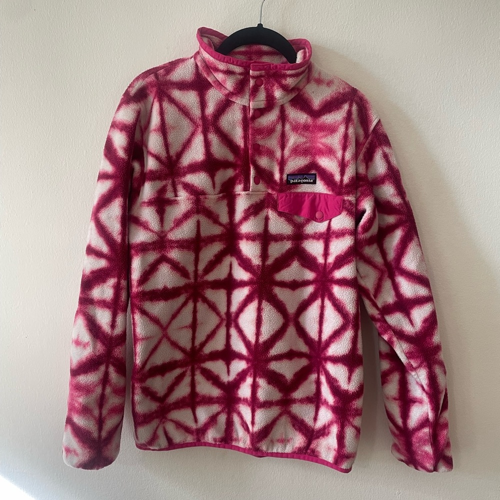 Patagonia Snap T Pink Diamond Dye pullover fleece